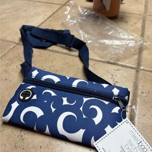 Blue and White Crossbody Bag